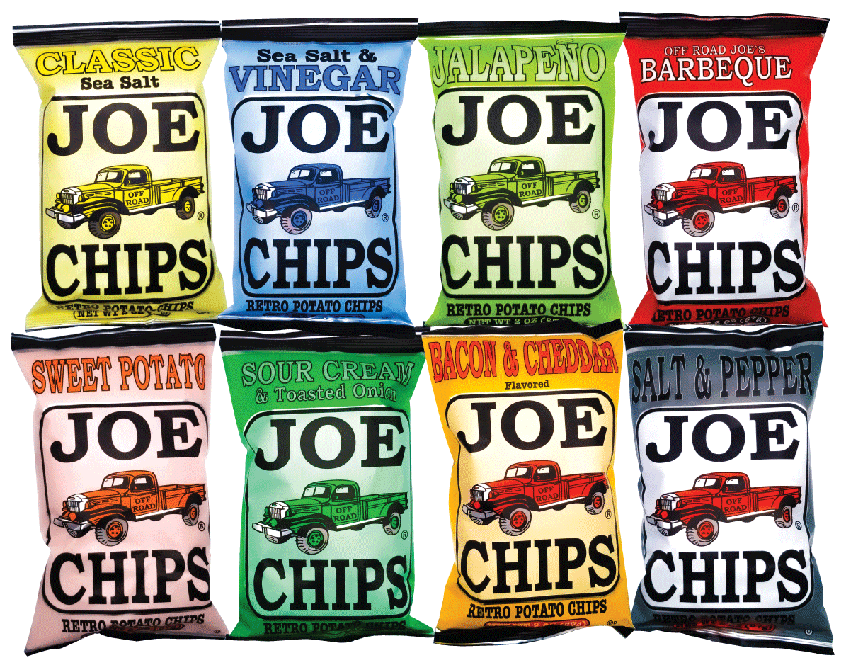 assortment of joe chips