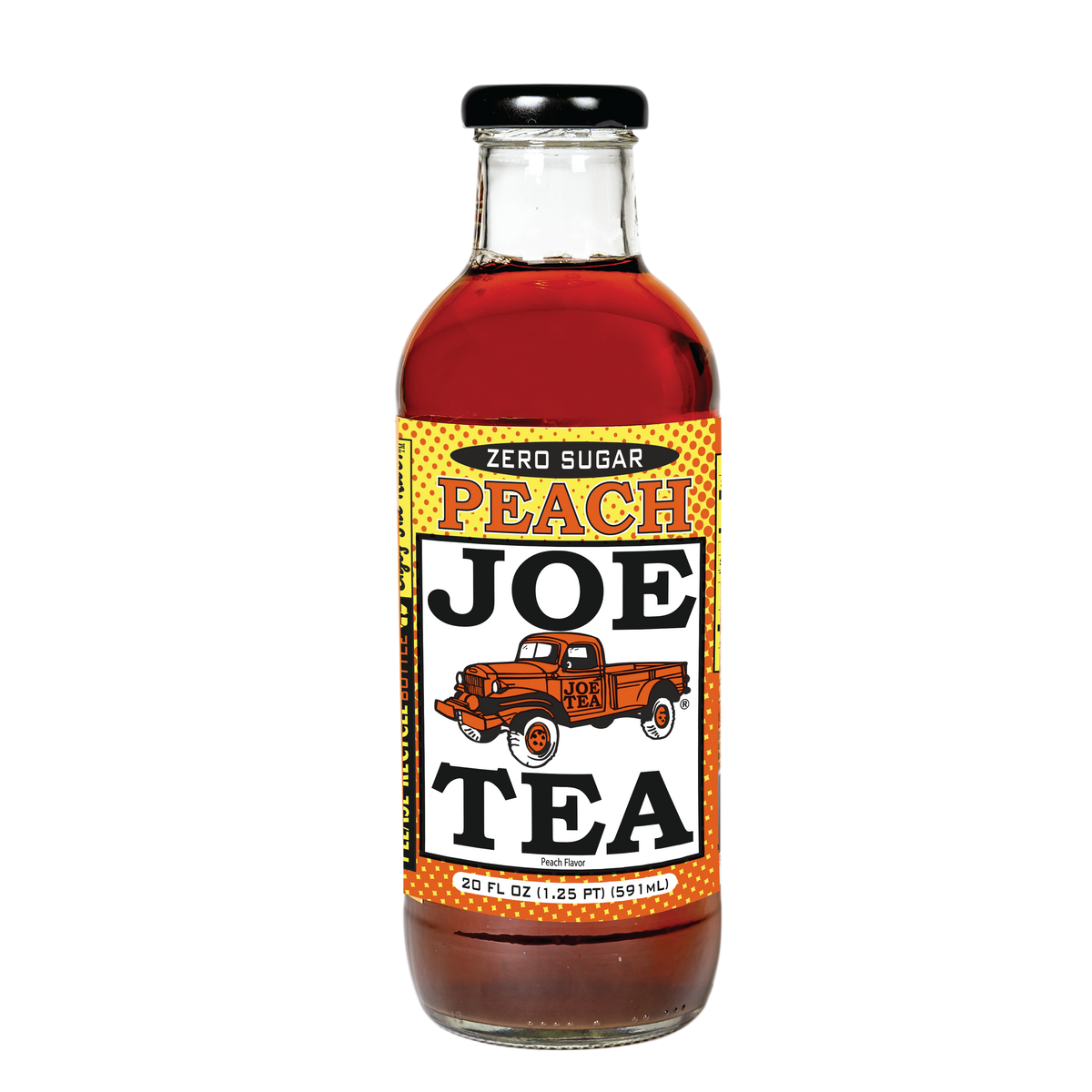 Zero Suagr Peach Tea - 20 oz. Glass – joetea.com
