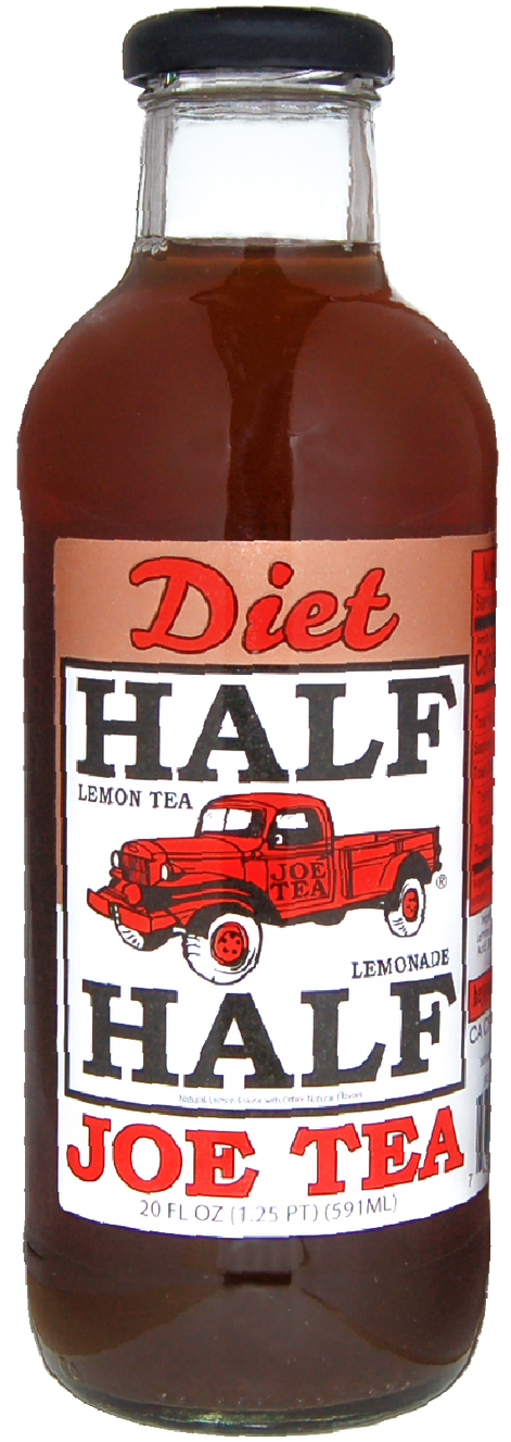 diet half and half glass bottle