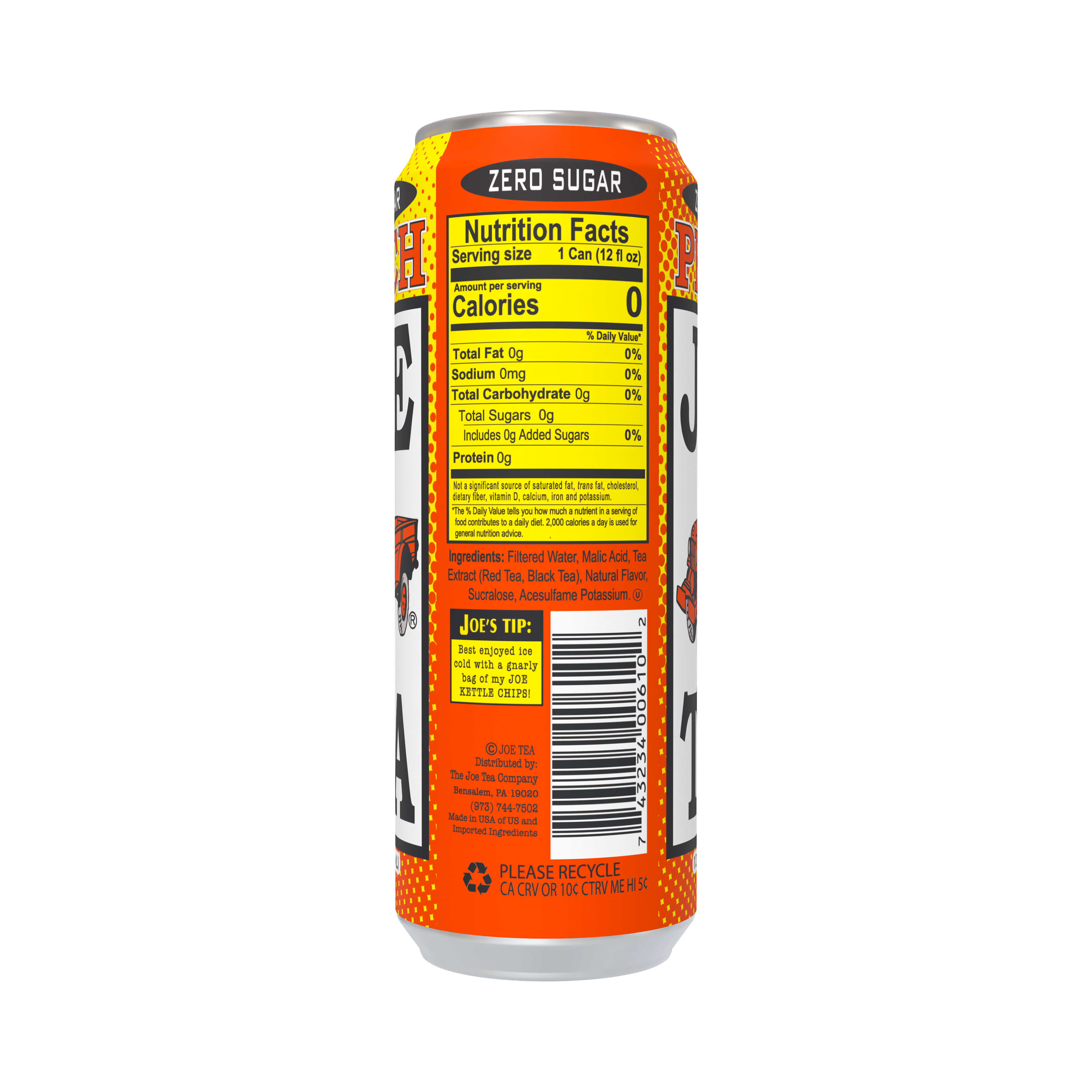 Zero Sugar Peach Tea - Cans (12 oz)