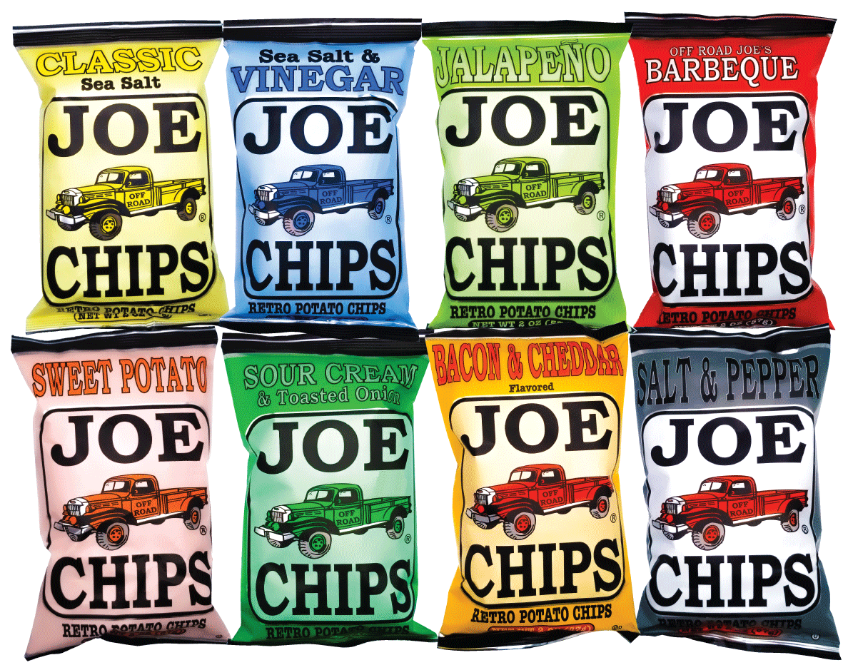 assortment of joe chips 