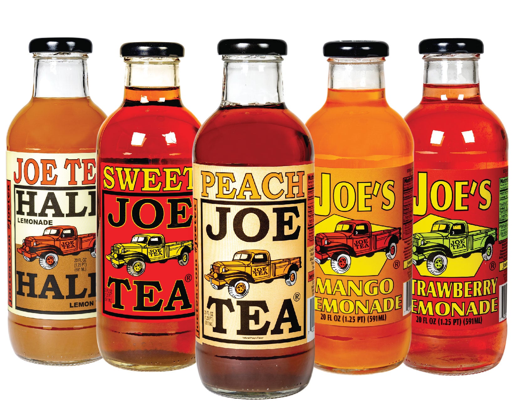 assortment of glass joe tea