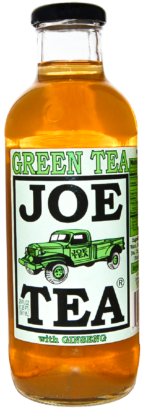 green tea with ginseng glass bottle